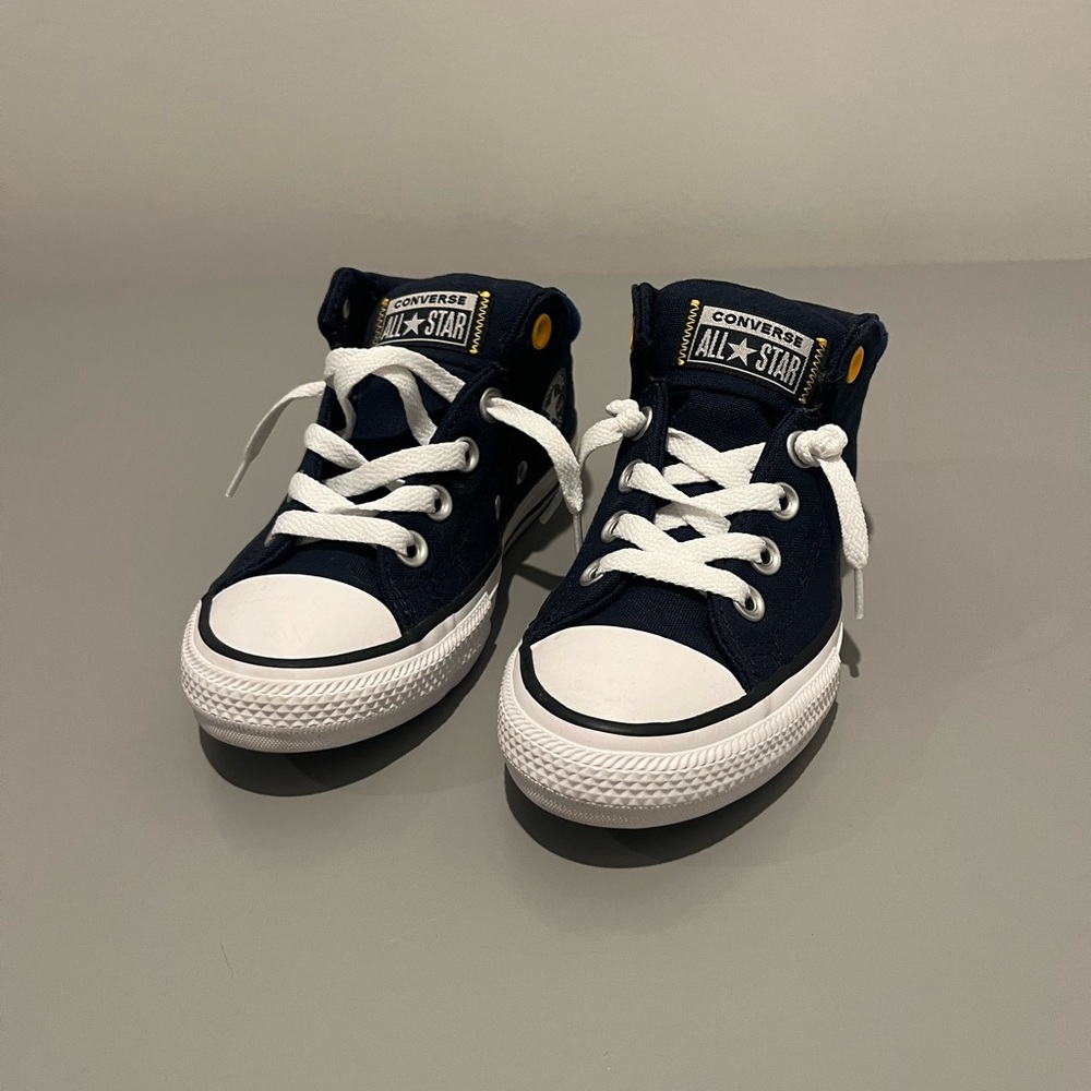 Converse Kids Dark Blue and White Sneakers